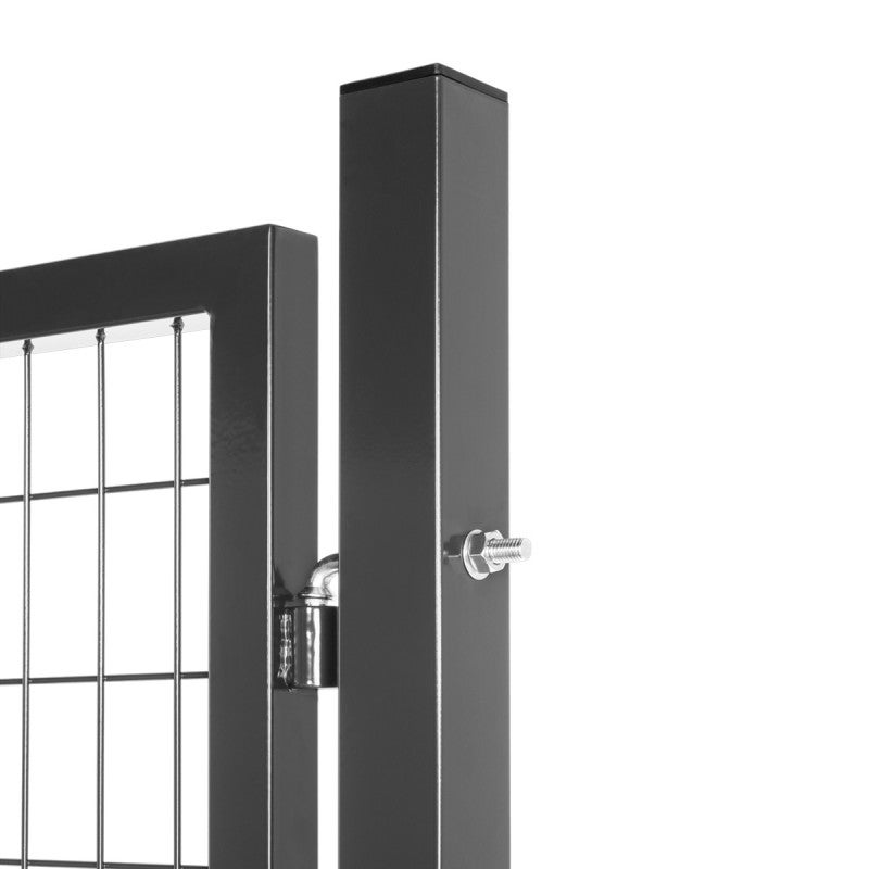 Portillon grillagé en acier galvanisé maille 100 x 50 passage 1m20 x 1m20 Gris anthracite - 3