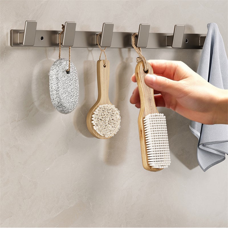 Ganci Appendiabiti Da Parete Nero - 2 Pezzi Stile Vintage Per Interni Ed Esterni - Foto 5