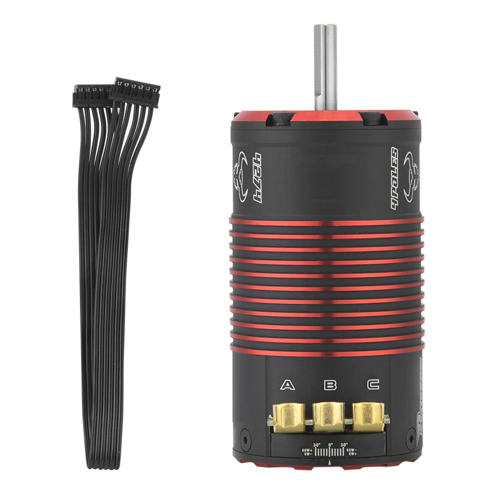 Moteur sans balais V2 3660 3600KV, moteur supersonique à 4 pôles avec capteur de température en