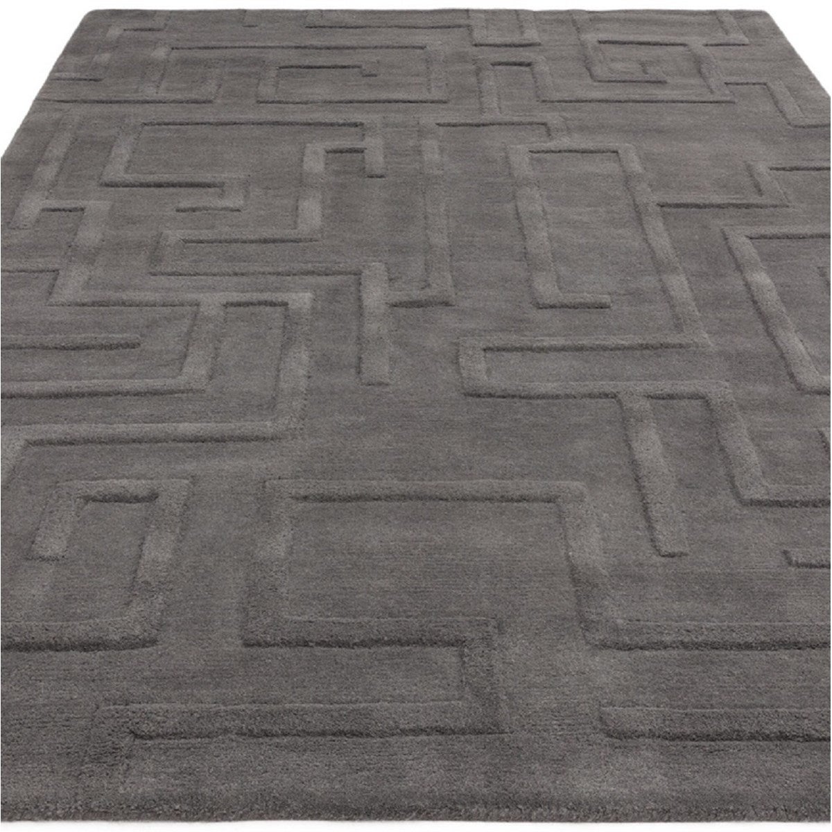 Tapis de salon moderne pure laine tufté main ZEMA 160x230 cm - 2