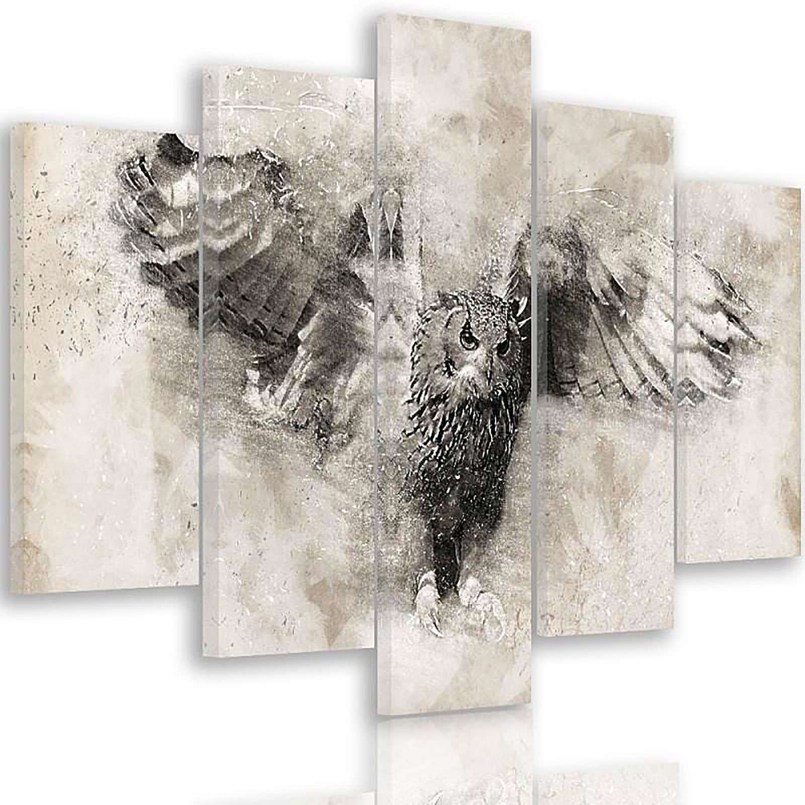 Tableau hibou en vol 1 - 150 x 100 cm - 2