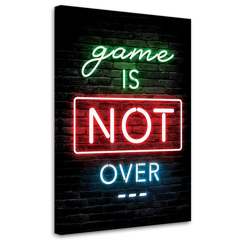 Obraz na płótnie, Napis dla graczy neon gaming 80x120