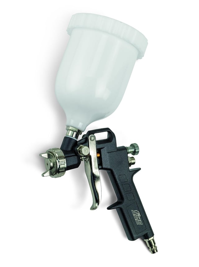FIAC Pistola a Spruzzo per Verniciare modello 1860, Aerografo con Serbatoio per Vernice da 600ml, Ugello da 1.5 mm, Getto a Rosa o Piatto, Pressione M