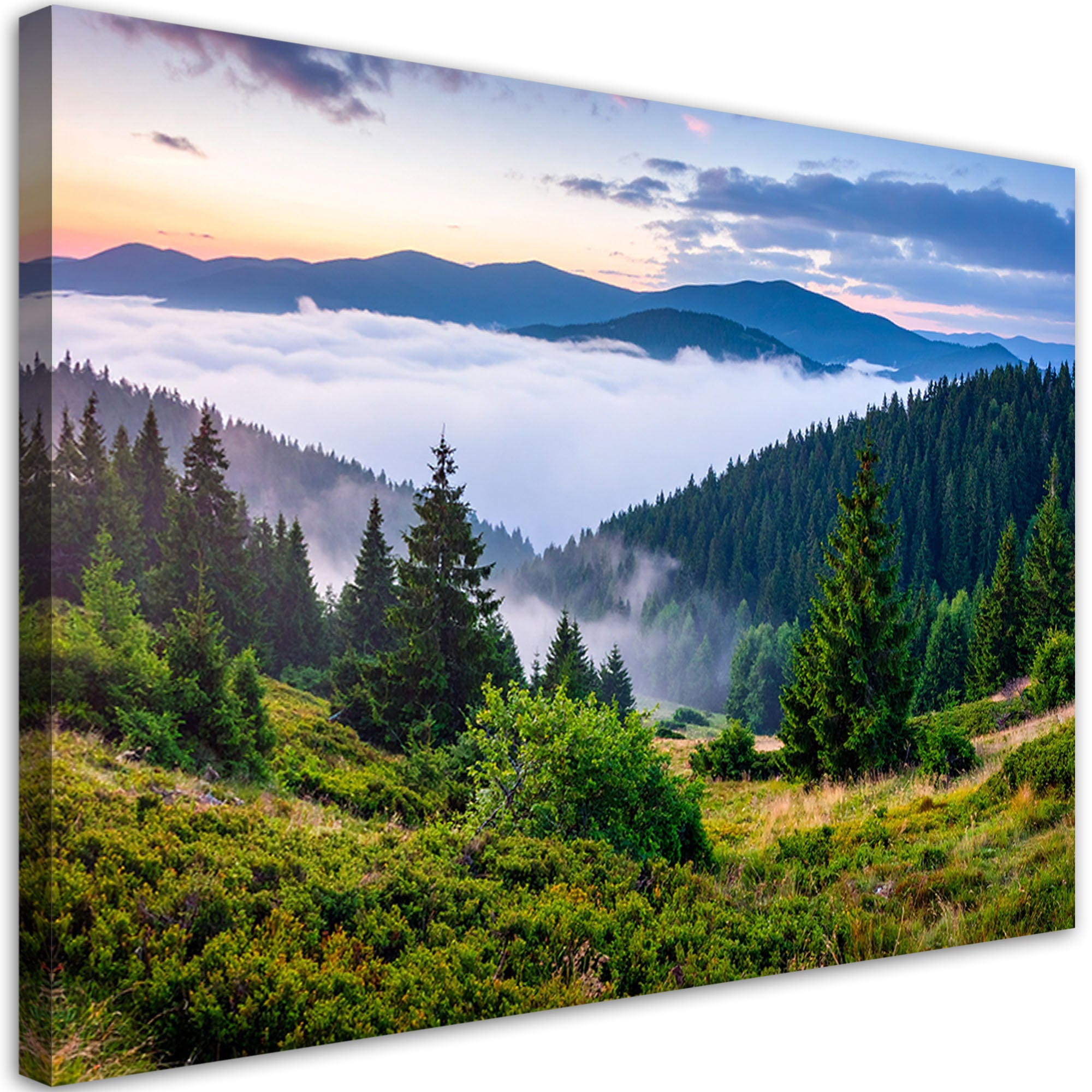 Obraz do salonu sypialni jadalni, Krajobraz jezioro góry doliny 120x80