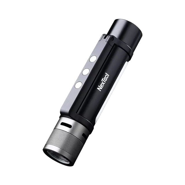 Latarka LED 1000 lumenów 6 w 1 USB wodoszczelna ABS przenośna wysuwana soczewka regulowana do użytku na zewnątrz na kempingu alarm świetlny A+++