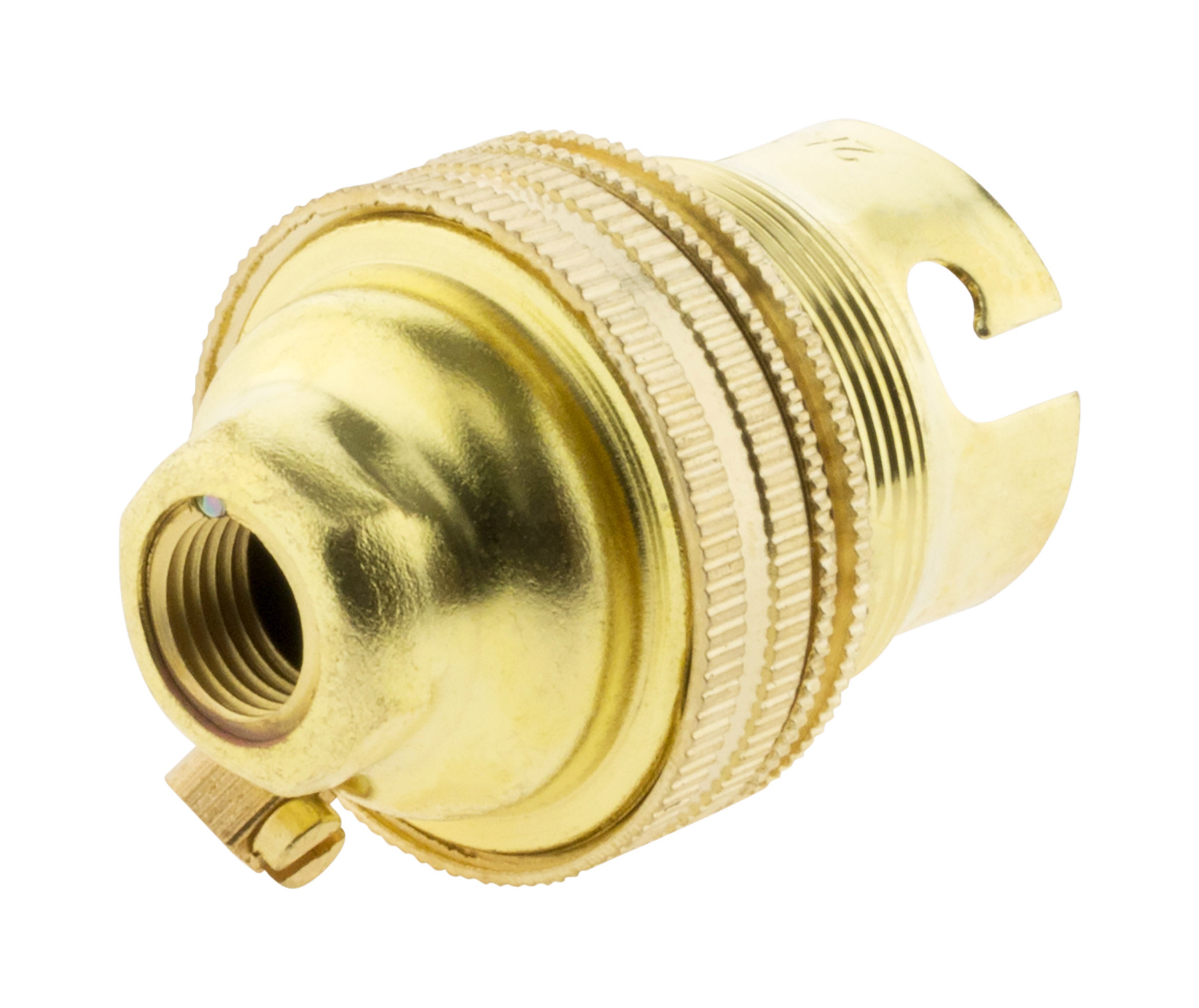 LEGRAND - Douille E27 pour Ampoule - Douille en Acier Laitonné avec Borne de Terre - Puissance Max : 150W - Fabriqué En France