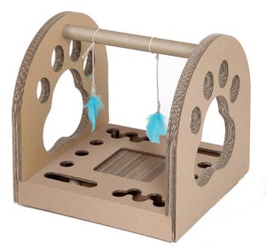 Tiragraffi Per Gatti Creative Pets In Cartone - 57x21x16 Cm, Naturale, A Due Lati - Foto 9