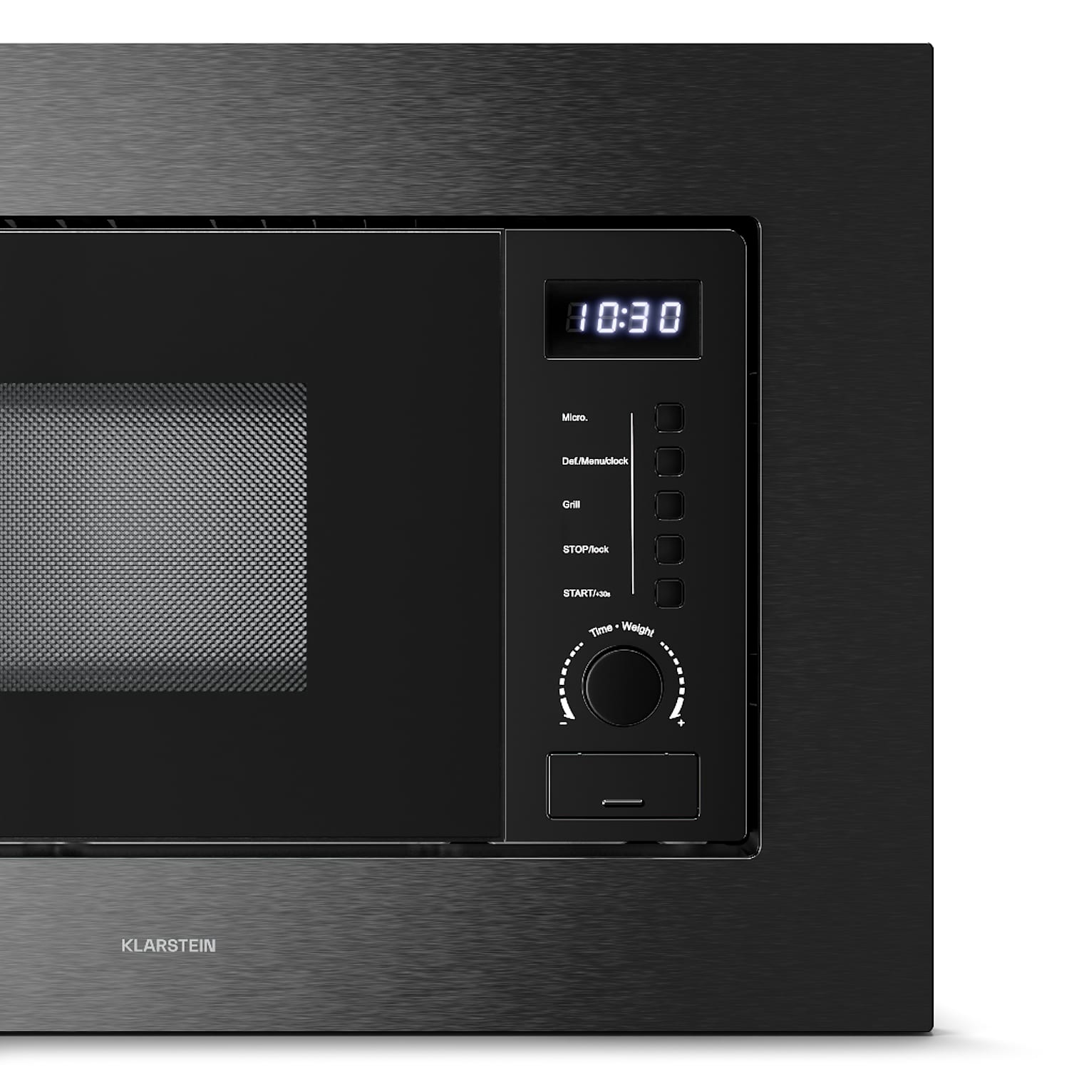 KLARSTEIN Verosteel micro-ondes encastrable avec gril | gril 800 W | micro-ondes 700 W | 60 cm Noir - 4