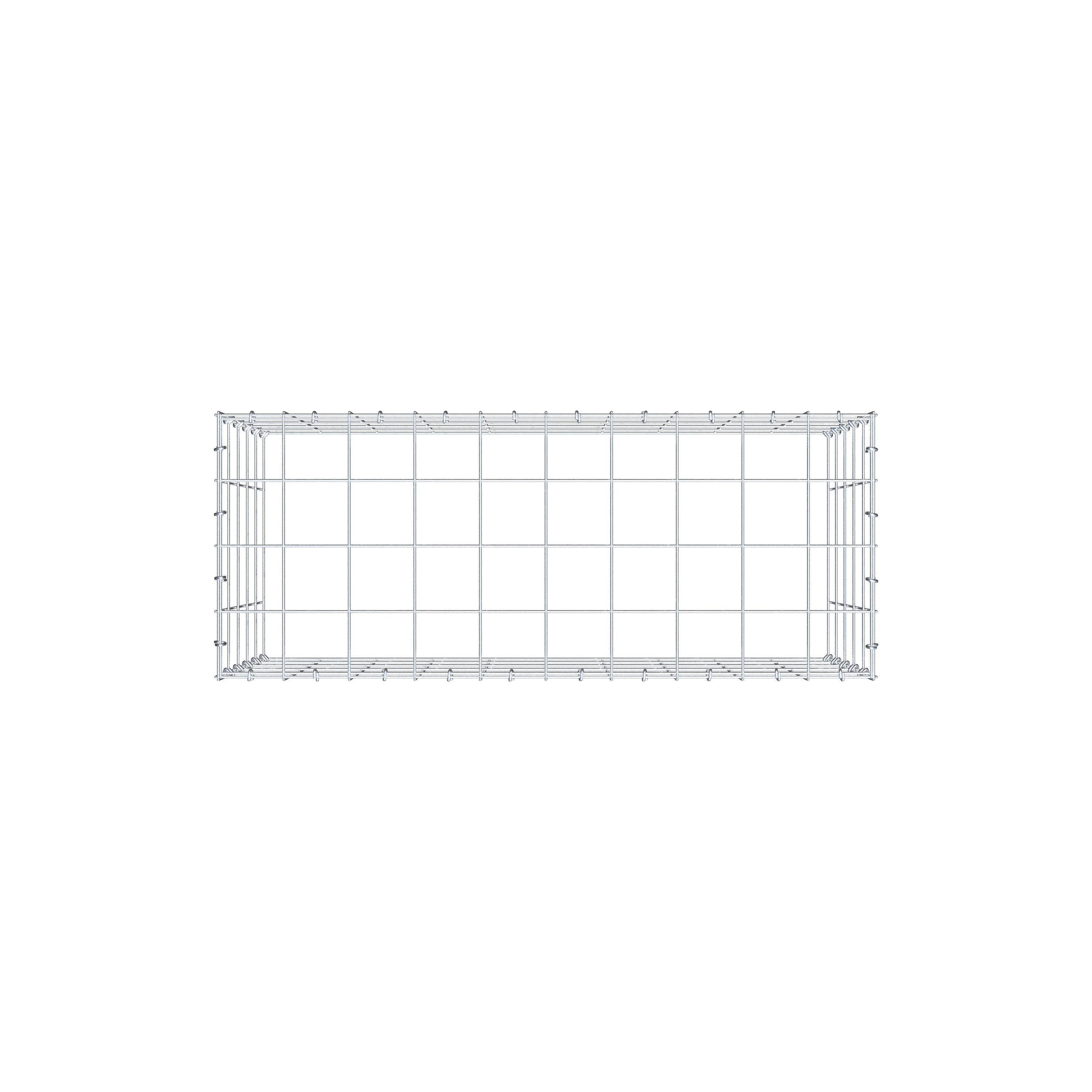 Gavión para apilar en acero galvanizado 100x50x40cm (LxAxP), malla 10 x 10cm, Anillo en C, sin rejilla inferior - 9