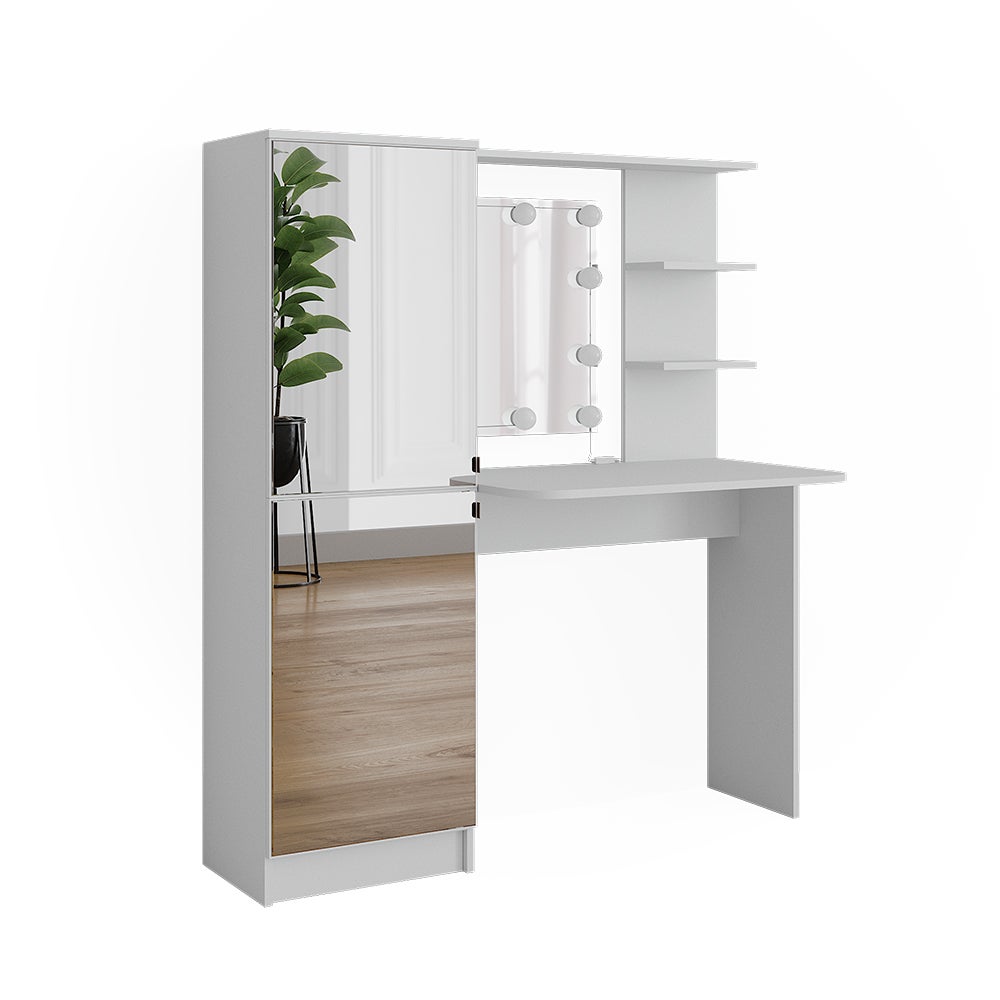 Vicco Toaletka Jasmin, Biały, 123 x 141.2 cm z oświetleniem LED