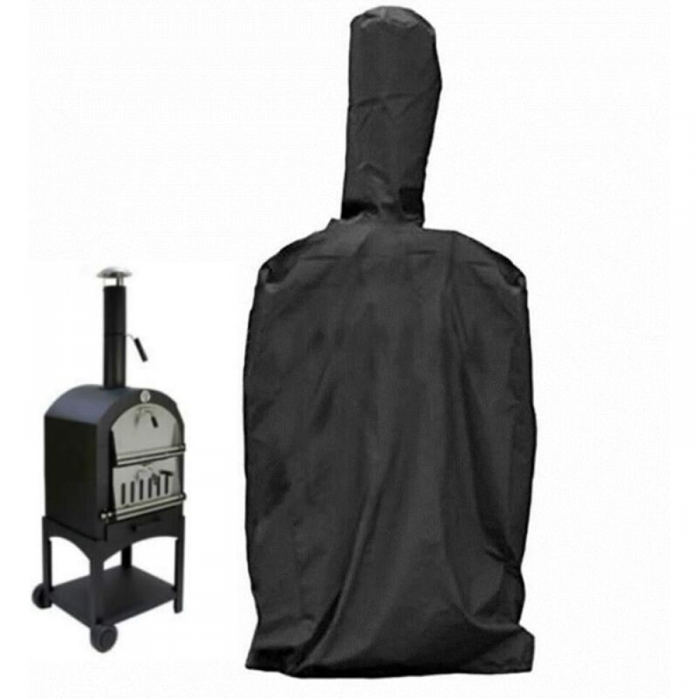 Pokrowiec na piec do pizzy, pokrowiec ochronny na grill, wodoodporny, odporny na warunki atmosferyczne, tkanina Oxford 210D, czarny, 165 x 65 x 45 cm