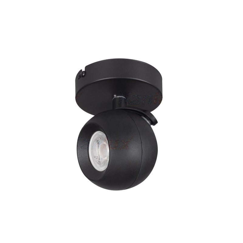 Reflektor sufitowy spot natynkowy Galoba okrągły czarny 1xGU10x35W wym: 10 x 10 cm aluminium Kanlux
