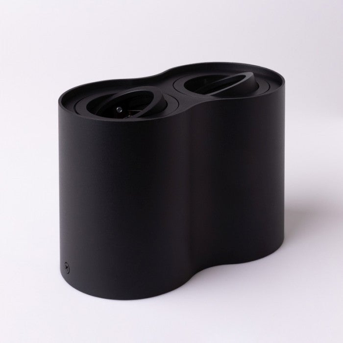 Reflektor sufitowy spot natynkowy Spot inny czarny 2xGU10x35W wym: 12,5 x 17,5 x 9,5 cm aluminium Ecolight