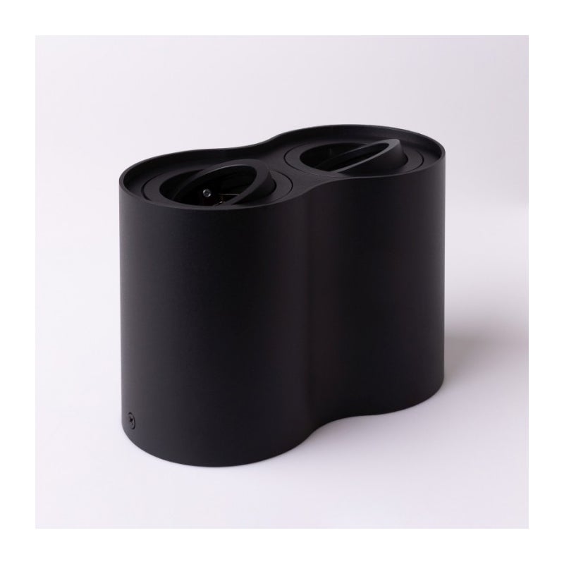 Reflektor sufitowy spot natynkowy Spot inny czarny 2xGU10x35W wym: 12,5 x 17,5 x 9,5 cm aluminium Ecolight