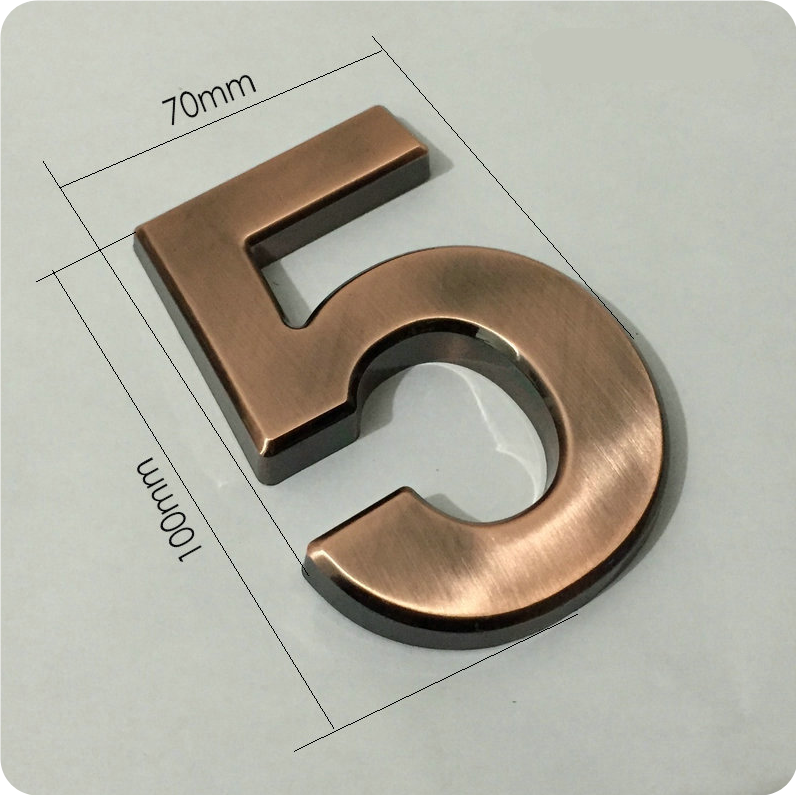 (N. 5) Numeri postali adesivi 3D da 10 cm per casa e appartamento - 2