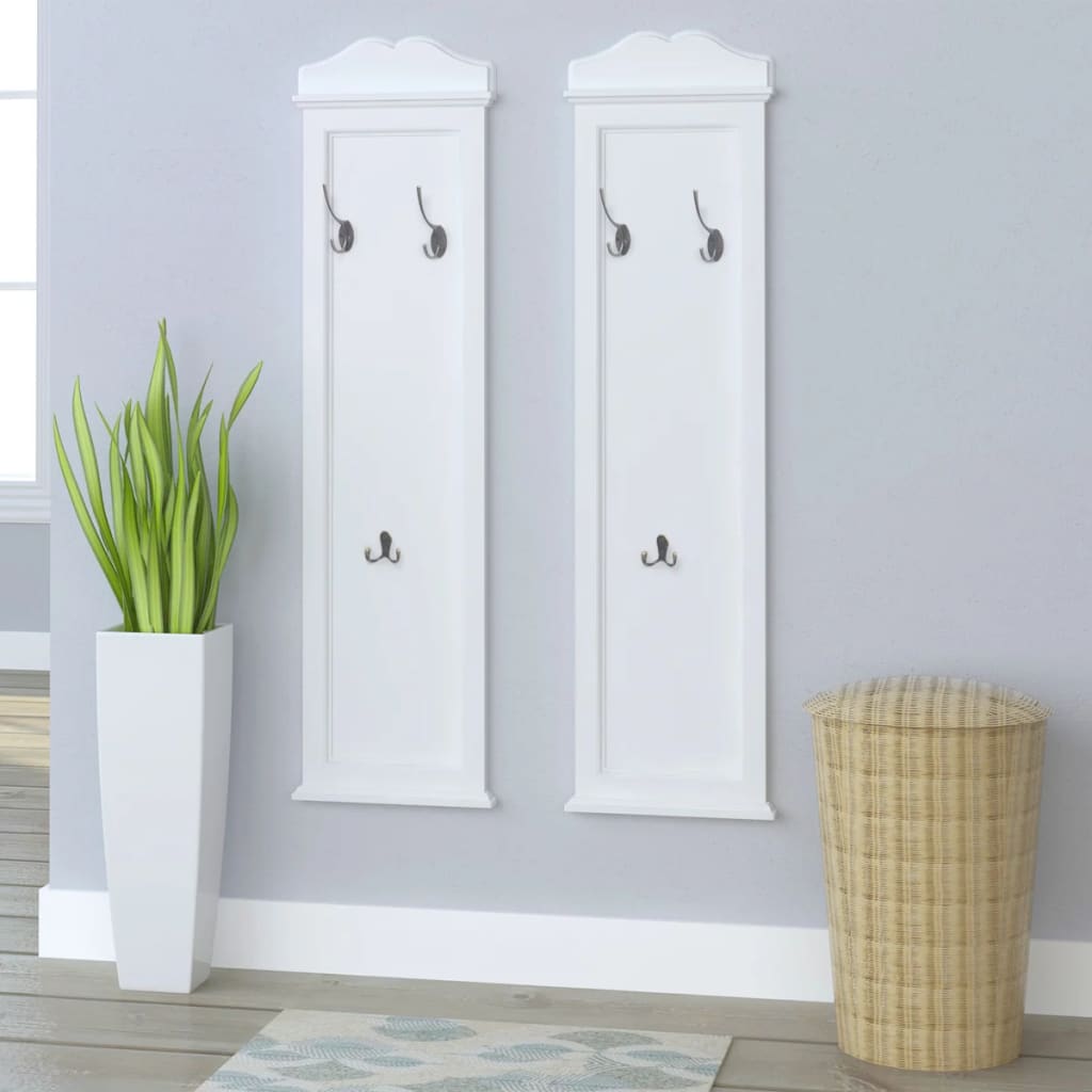 Vidaxl Percheros 2 Unidades Blancos , Leroy Merlin