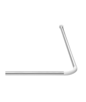 Tringle De Douche D'Angle Spirella - Inox Chromé 170x75cm Avec Anneaux
