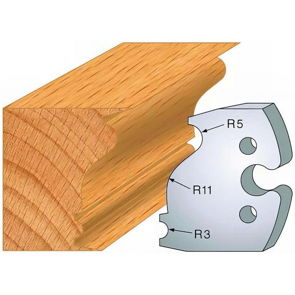 Jeu De 2 Contre-fers Profilés Diamwood Platinum 38x4mm - Pour Porte-outils De Toupie, Compatible CMT, Leman, Holzmann - 6