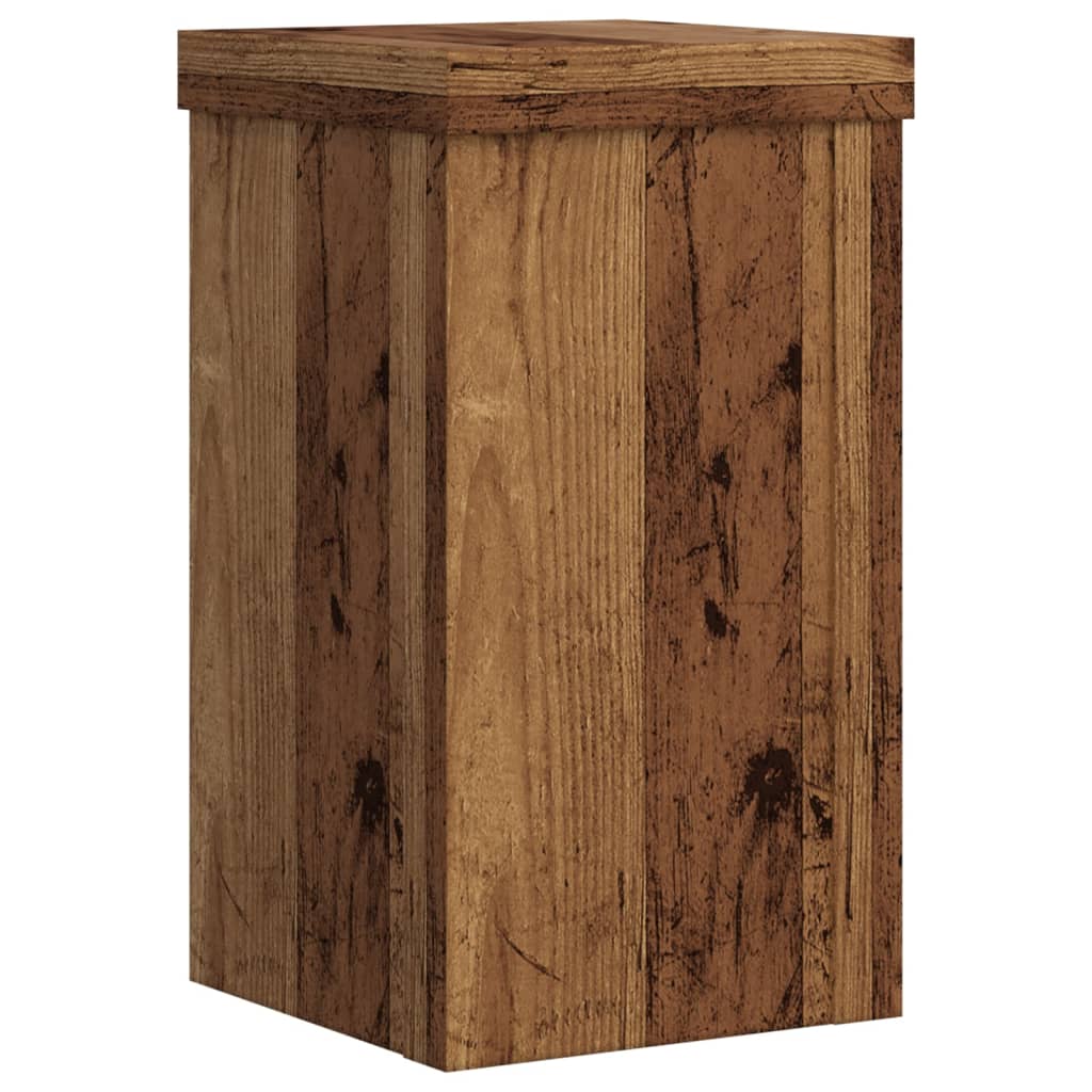 Support de plantes, 2 pièces, bois ancien, 10 x 10 x 18 cm - 5