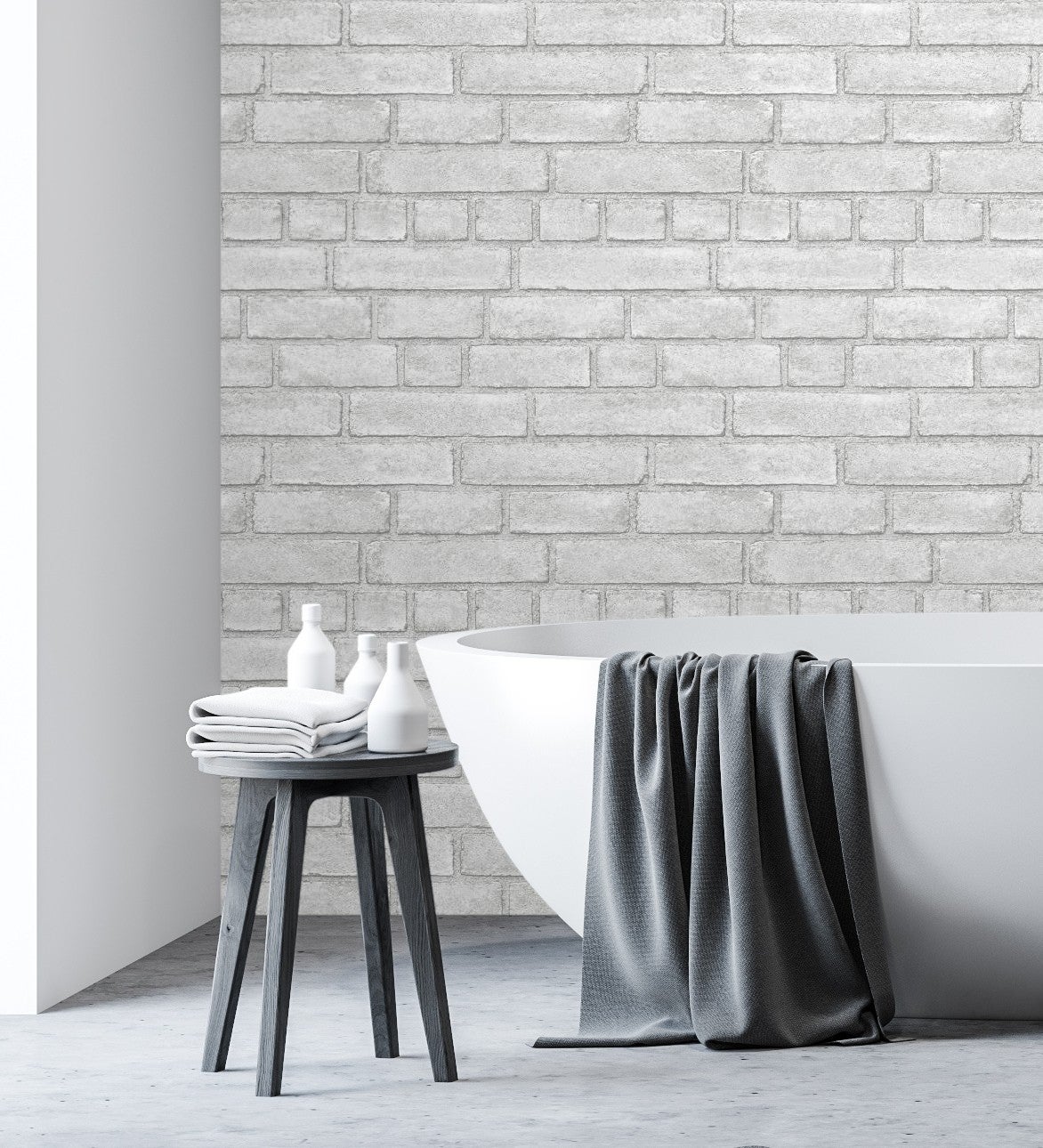 Papier peint vinyle brique blanches texture de pierre - Dallas 679631 de GAULAN - Rouleaux de 10 m x 0,53 m - 5