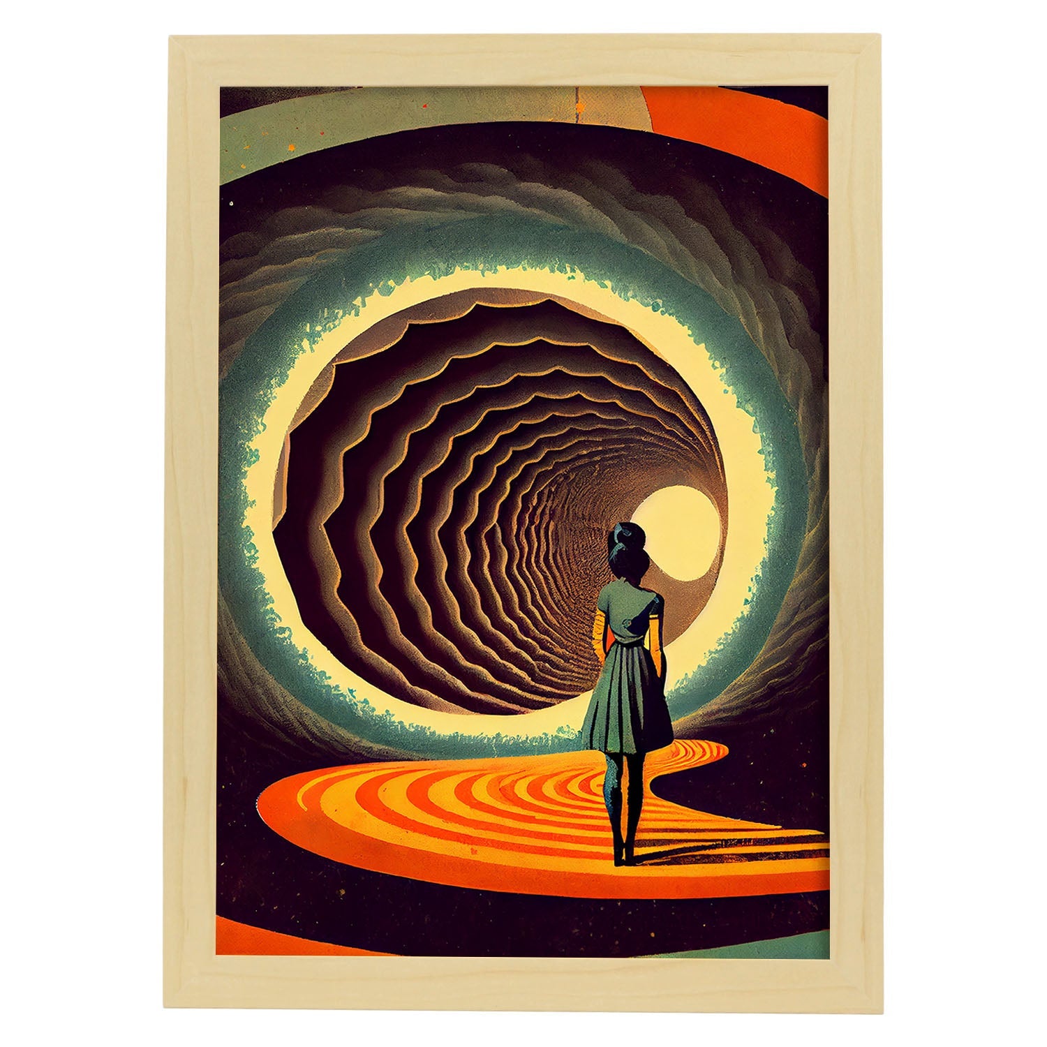 Nacnic hay infinitas posibilidades vintage extrañas 222 estampados de arte estético de pared para el diseño de dormitorio a3 marco blanco
