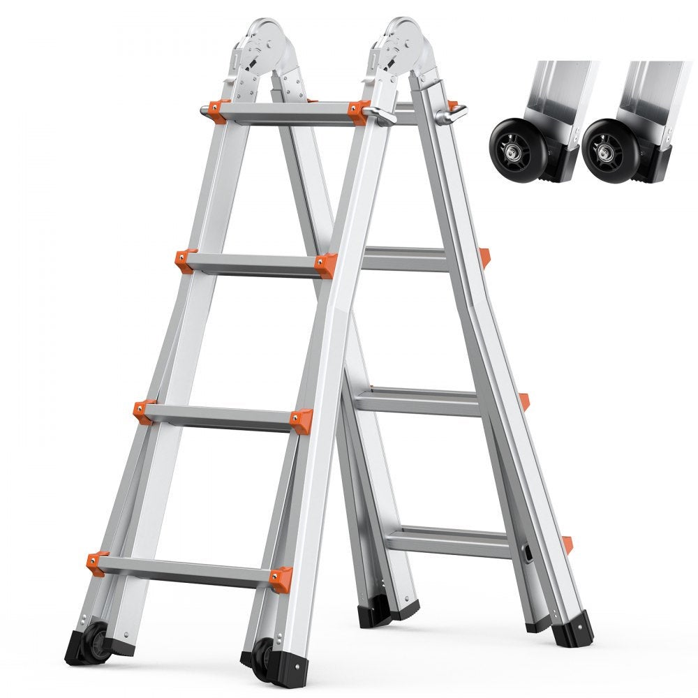 Essenza Escalera Telescópica De Aluminio 4,72 M, Capacidad 150 Kg Aluminio, Leroy Merlin