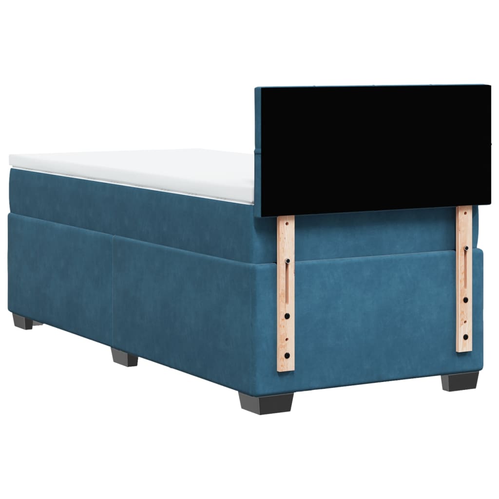 Sommier à lattes de lit avec matelas bleu 100x200 cm — COMFORTXL - 8