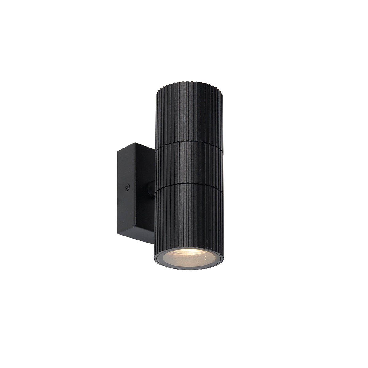 Qazqa przemysłowy lampa up &amp; down do ogród - Vigo - czarny, max. 35w, gu10, 6.3cm, IP44, okrągły, z 2 punktami świetlnymi