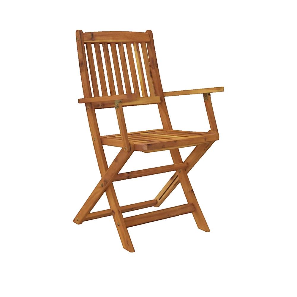 Ensemble à manger d'extérieur pliable 7pcs Bois d'acacia solide vidaXL - 3