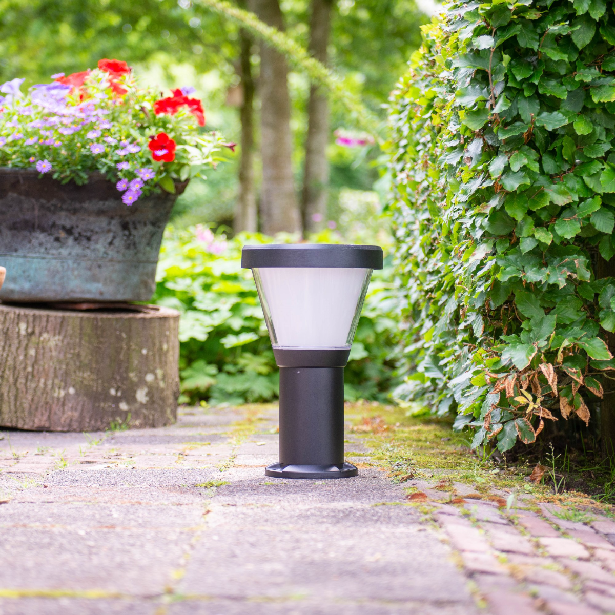Lámpara solar Iplux® Oslo con pie de 38 cm - Alta calidad - Duración de combustión 15 horas - 2