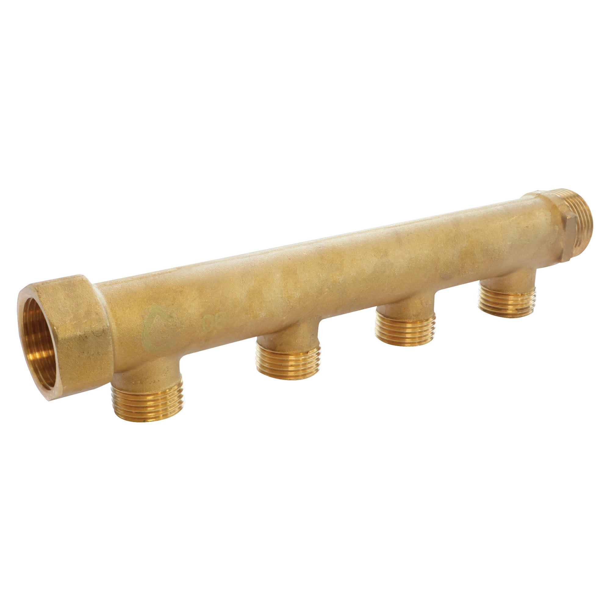 Collecteur laiton Mâle 15/21 - Entrée Femelle 20/27- Sortie Mâle 20/27 - 4 départs - 2