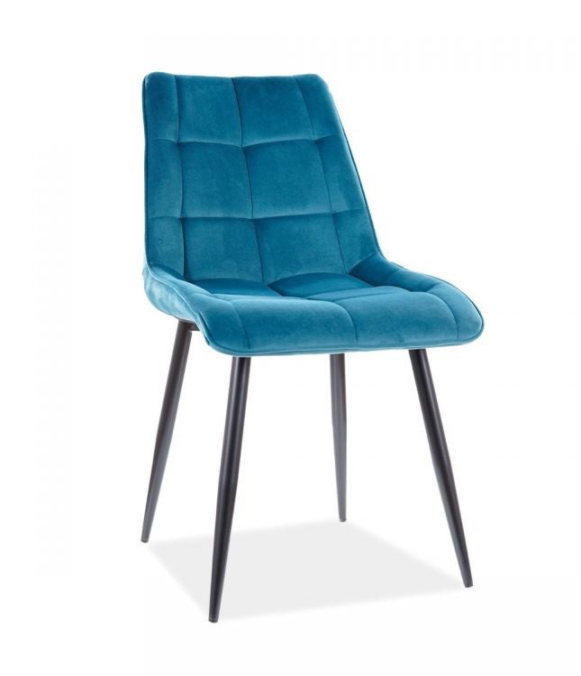 Krzesło CHIC VELVET turkusowe