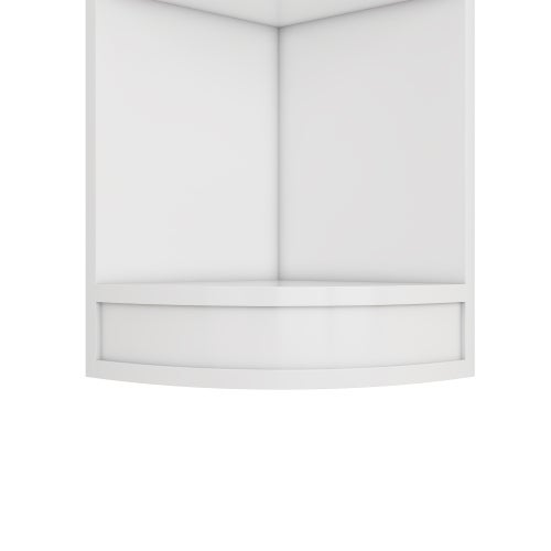 Estante de Canto em MDF 5 Prateleiras, Design Triangular, Forte, Simples e Branca, 42x30x180 cm - 9