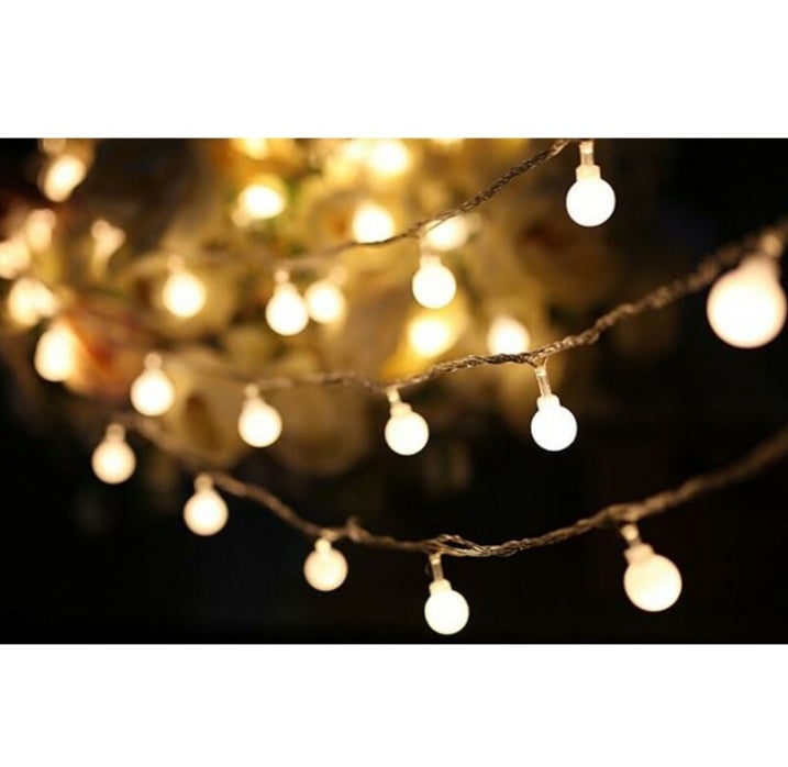 Guirlande LED 10 mètres 100 boules blanc chaud ( guinguette ) - 3