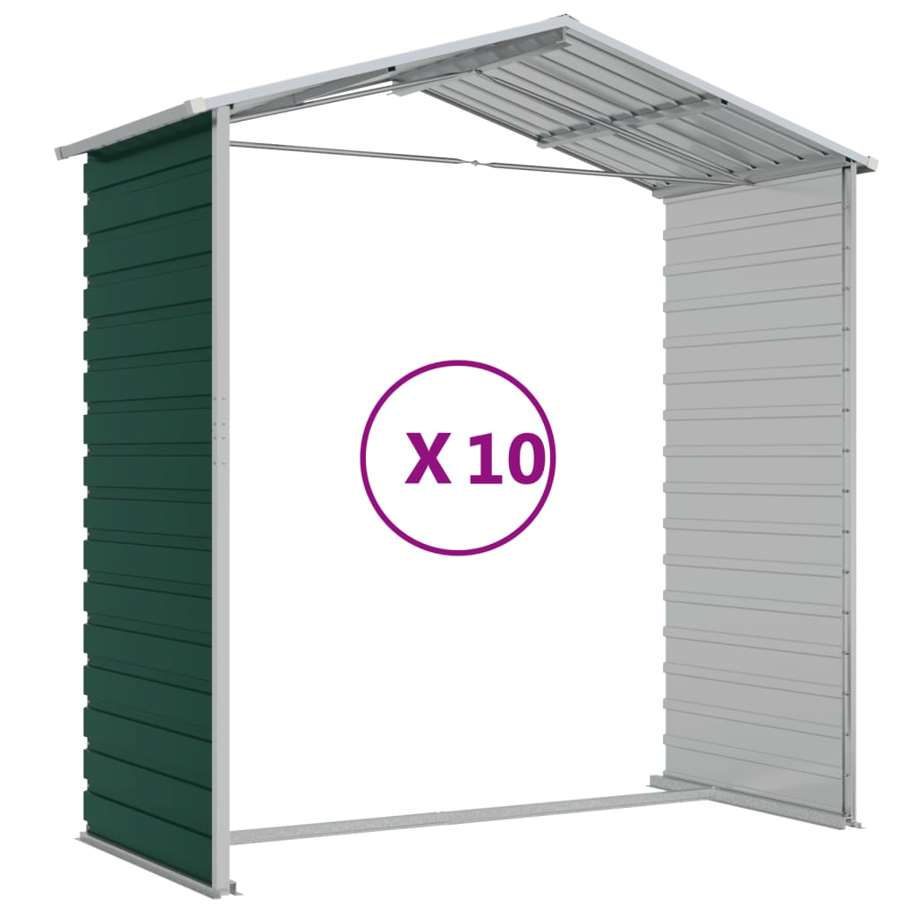 Maison Exclusive - Abri de jardin vert 191x895x198 cm acier galvanisé - 9