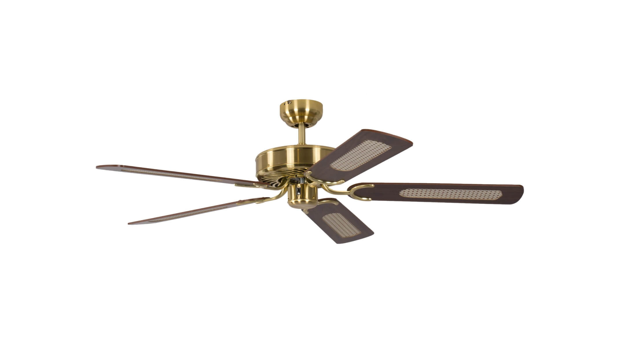 Ventilatore da soffitto Potkuri Ottone satinato / Noce - 2