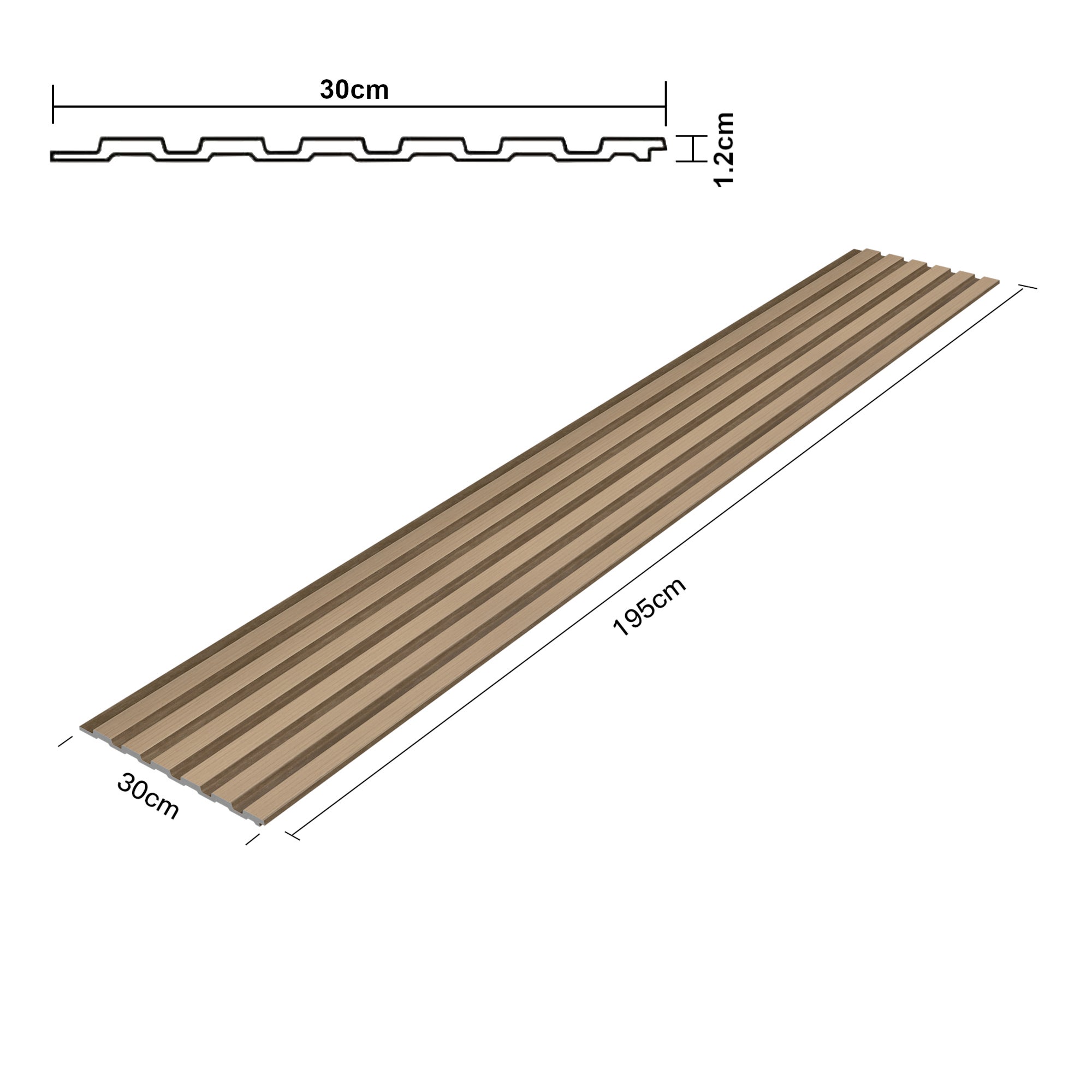 Set de 10 panneaux muraux décoratifs 3D Borger 195 x 30 cm effet chêne clair NEU.HOLZ - 4
