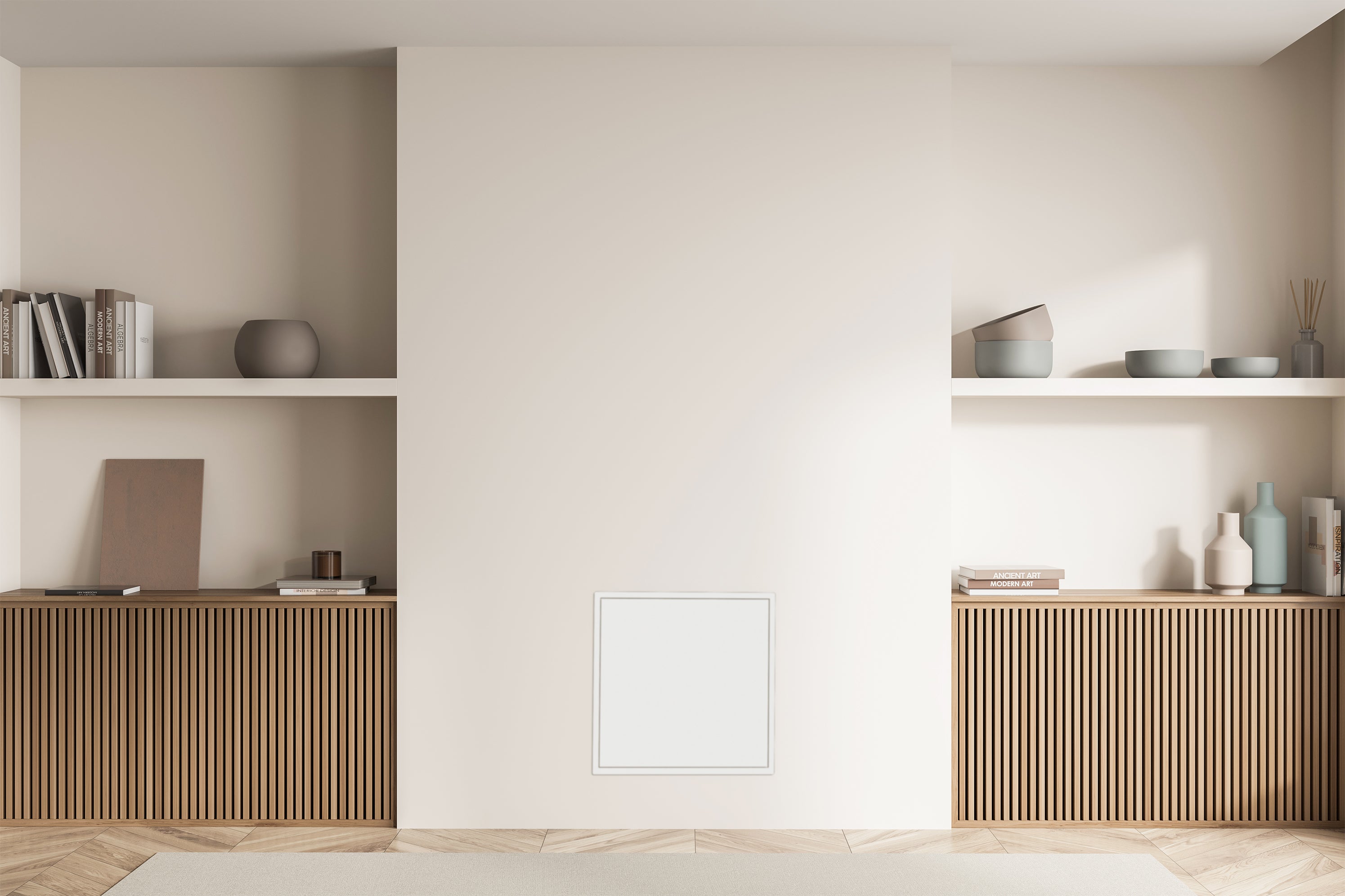 Trappe de visite encastrable 800x800 mm en acier galvanisé, finition blanche avec ouverture/fermeture par pression NOYON & THIEBAULT - 8