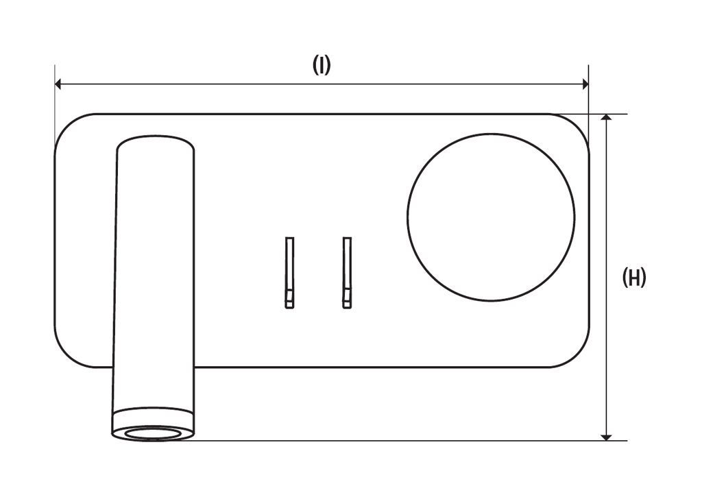 Applique-Liseuse Intérieur 3W+3W 210lm+210lm Droite Blanc Chaud - 5