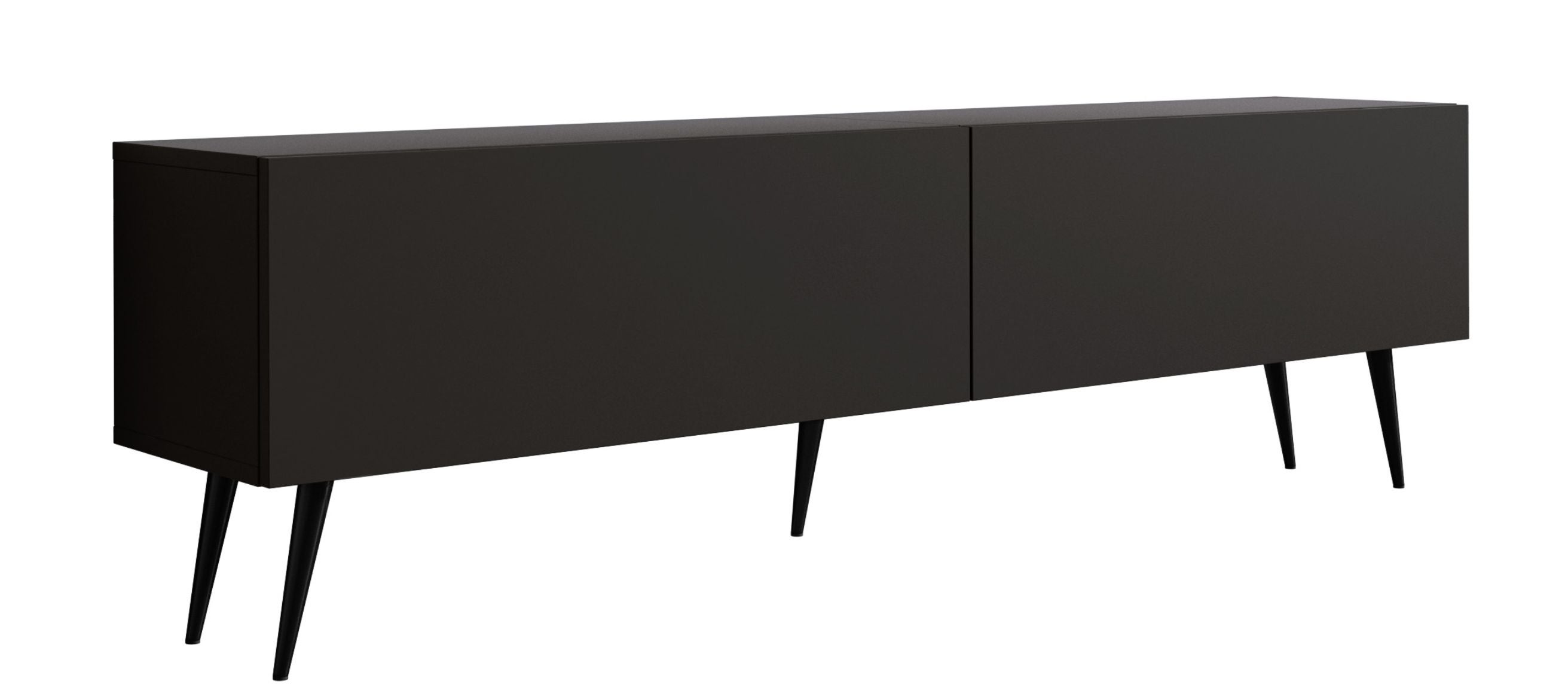 Szafka RTV : Czarny Matowy, czarne nogi, 170 x 32 x 52 cm