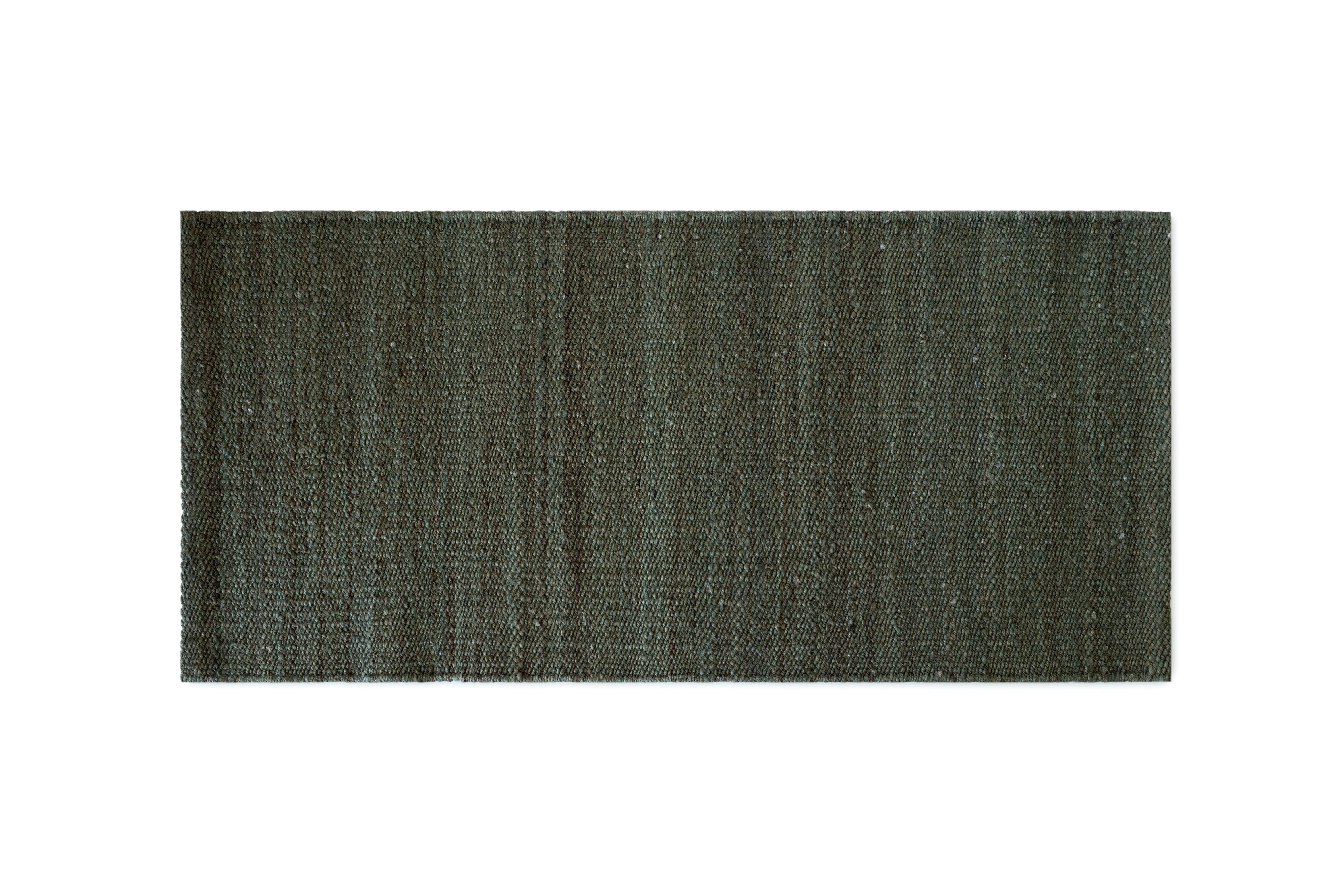 Dywan jutowy Dan w kolorze oliwkowo-zielonym, 70x150 cm – naturalny, ręcznie robiony i elegancki do Twojego domu