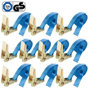 Set Di 2 Cinghie Di Ancoraggio Professionali 6m I Larghe 25mm I In Due - Foto 7