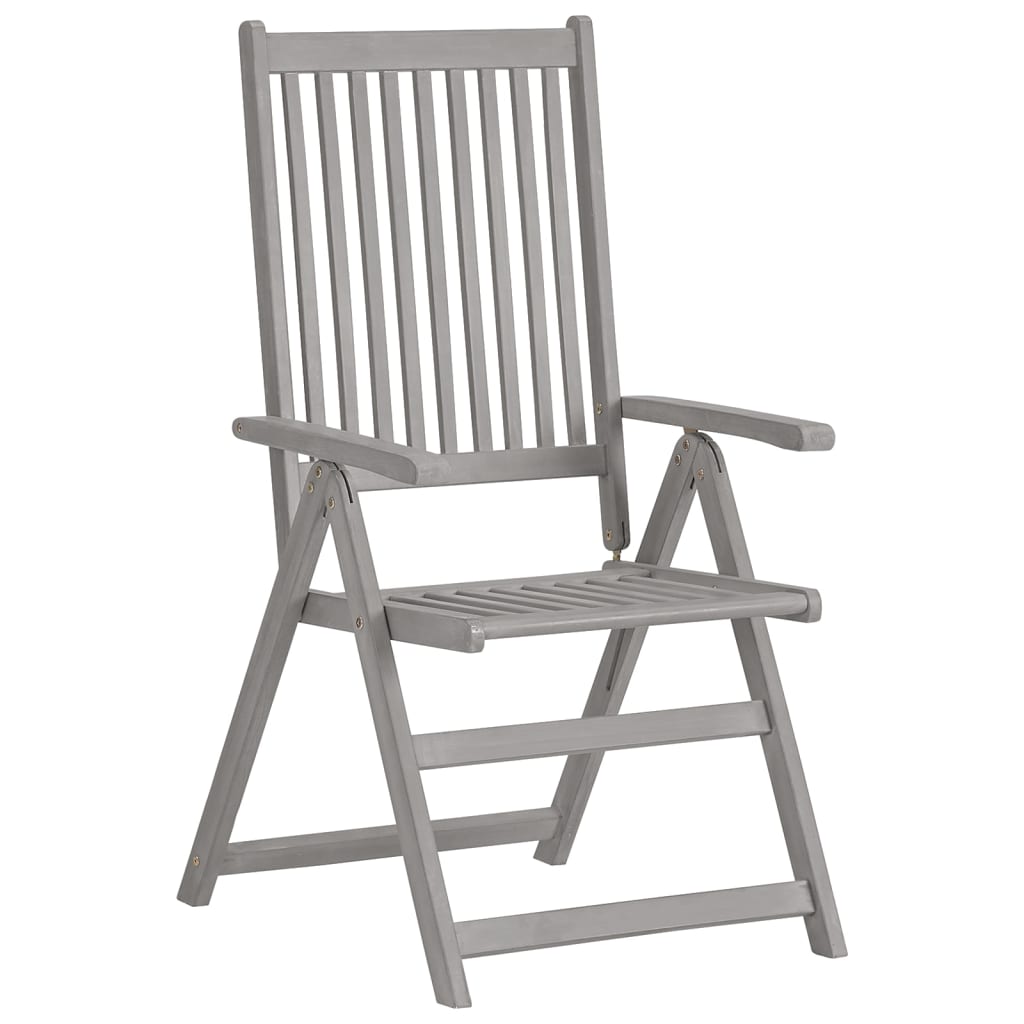 Chaises inclinables de jardin 4 pcs avec coussins Bois d'acacia - 3