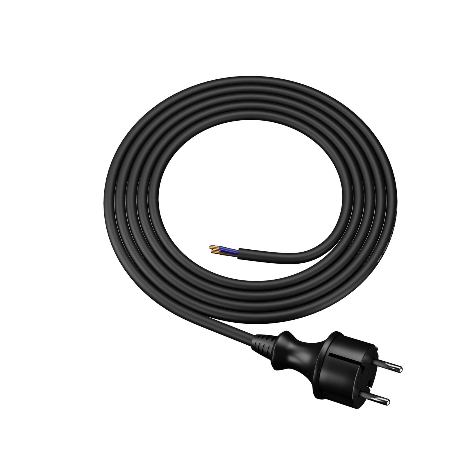 Przewód przyłączeniowy 2m z wtyczką prostą 250V 16A 2x1,5 mm² IP44 H07RN-F PP-40H czarny W-97197