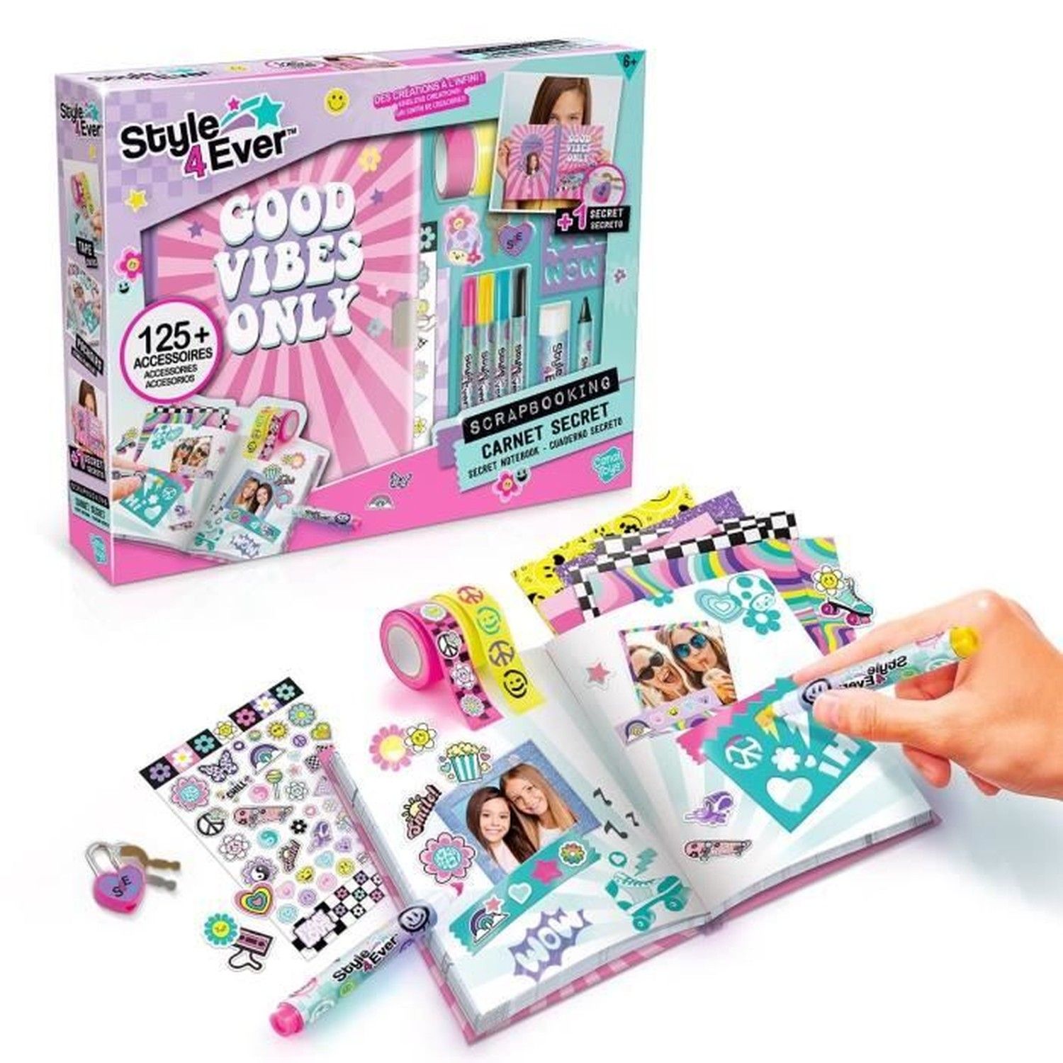 Zestaw kreatywny Canal Toys Carnet Secret z markerami i naklejkami