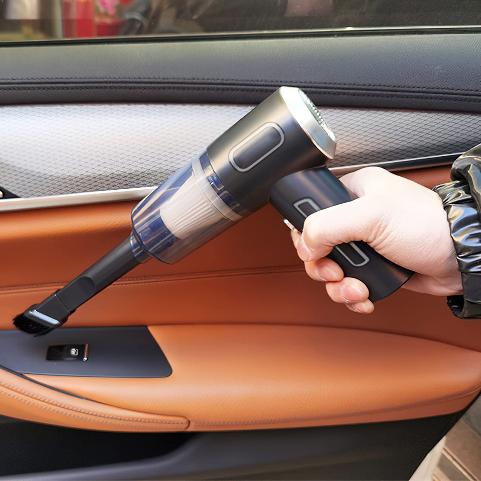 Aspirador de Pó Automotivo Recarregável USB, 29.000 Pa, Mini Aspirador de Pó Sem Fio de 120 W, Adequado para Carros, Animais de Estimação (Preto) - 7