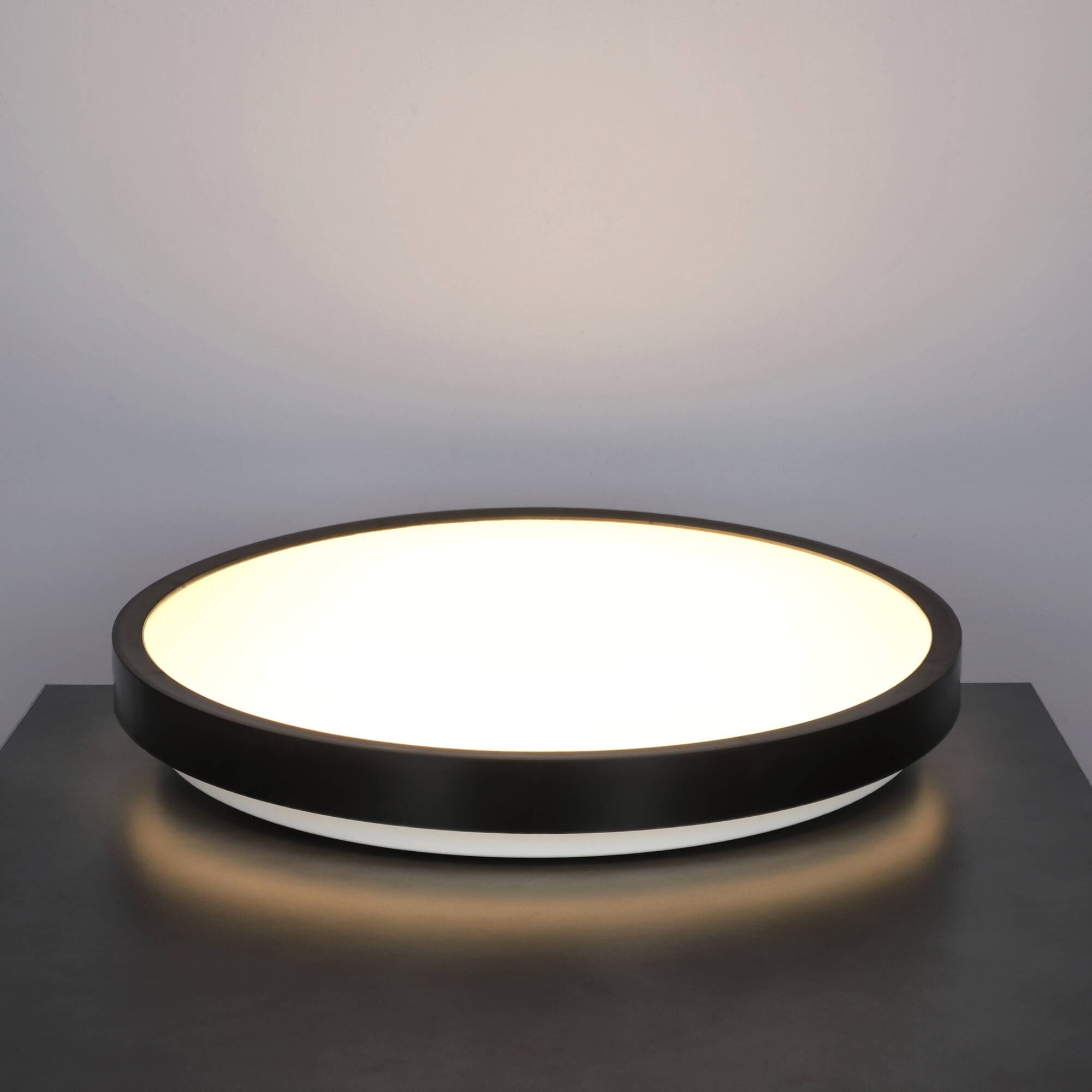 Plafon LED PERETI 24W czarny pierścień 35cm, 3000K barwa ciepła, 2400lm, IP44, 220-240V EDO SOLUTIONS - 2