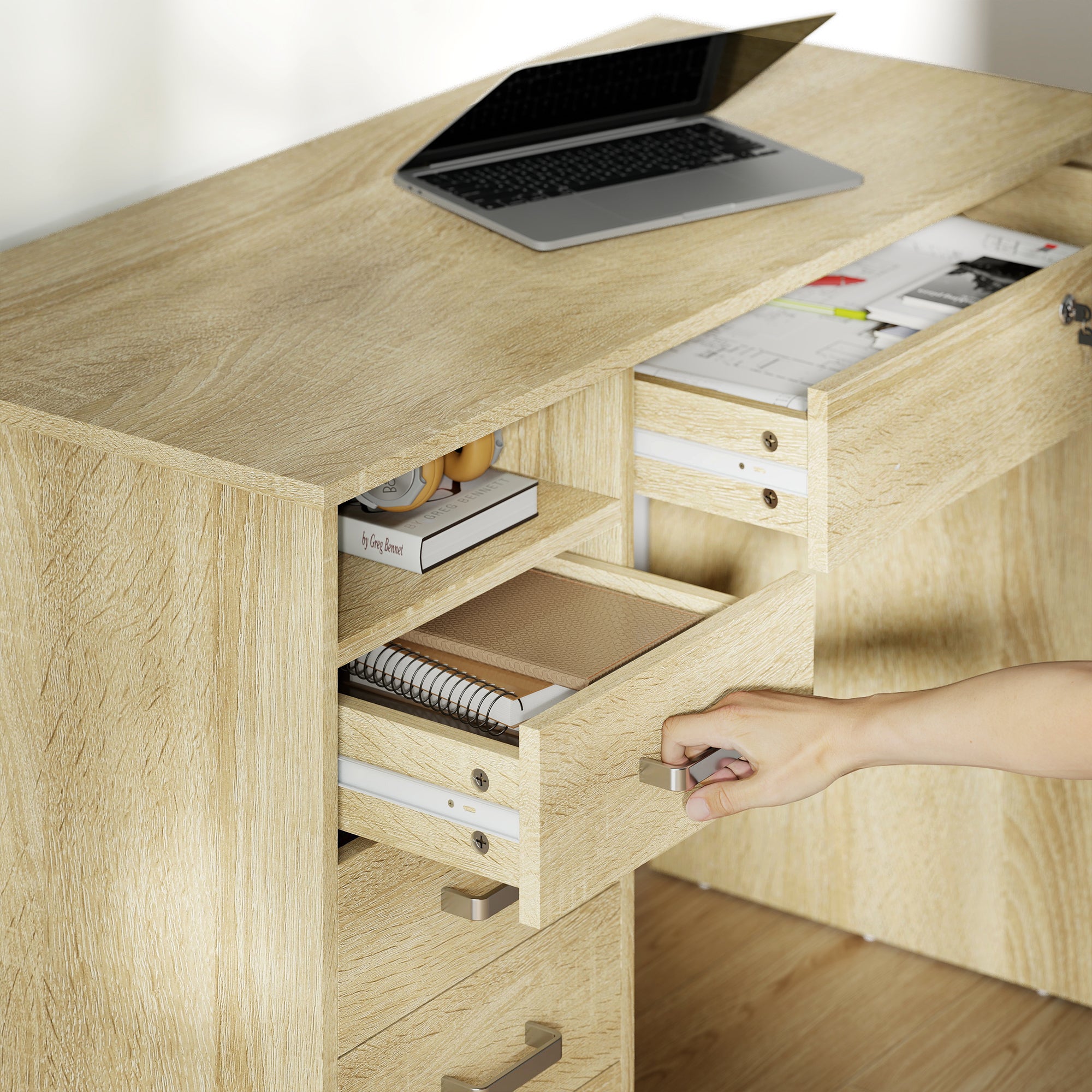 Bureau informatique panneau de particules HOMCOM - 9
