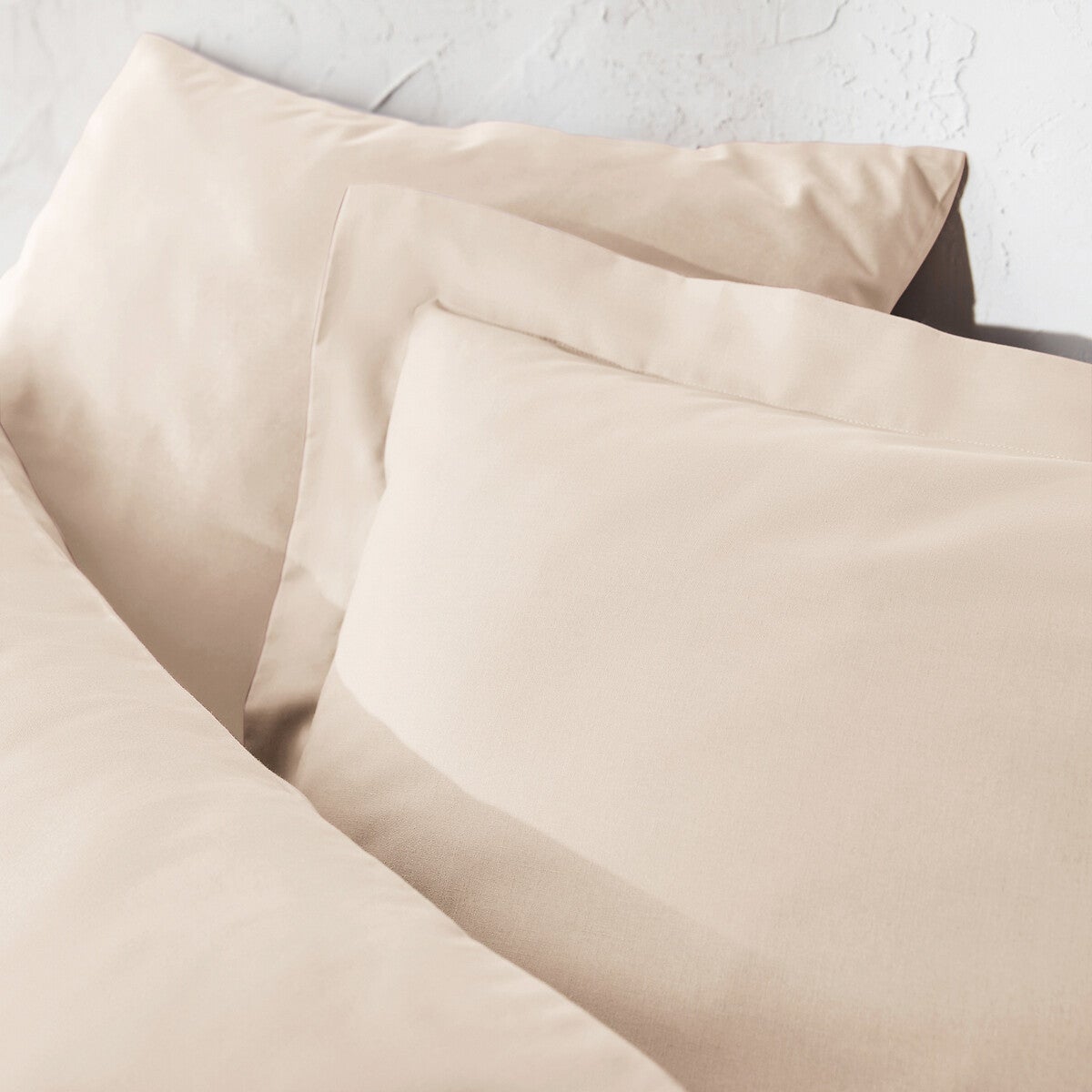 Housse de couette unie en polycoton, Scenario - Beige - 140 x 200 cm - 3