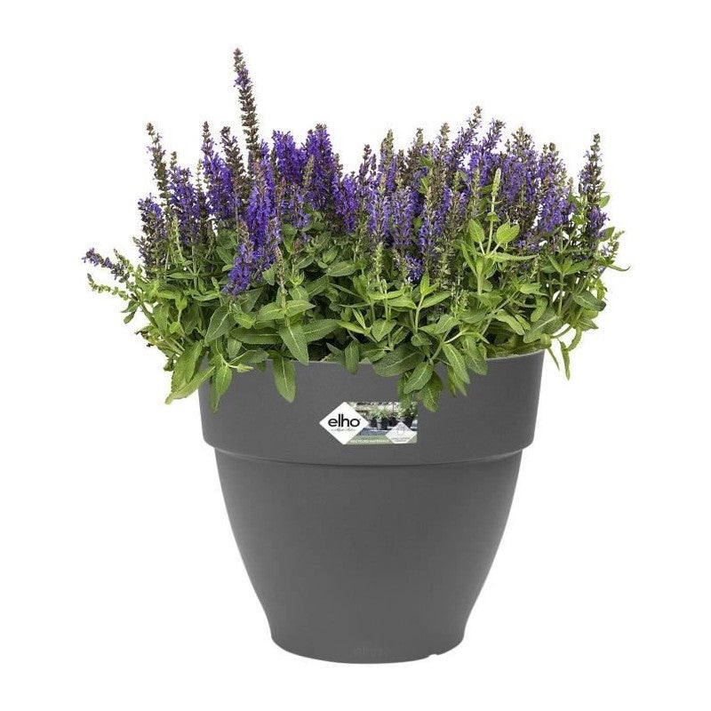 Pot De Fleurs Rond VIBIA - Plastique Réservoir - Ø40 - Anthracite - 3